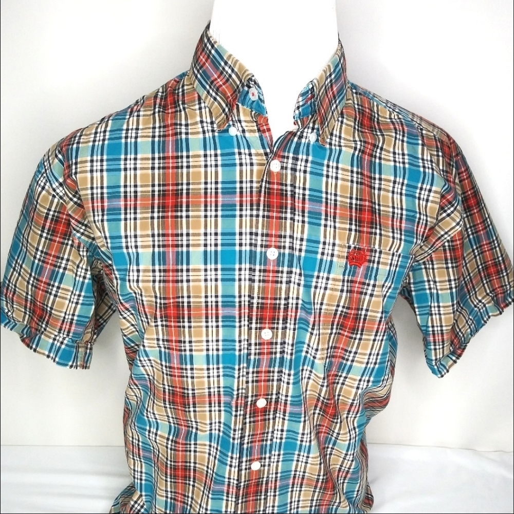 Cinch Multicolored Short Sleeve Button Up